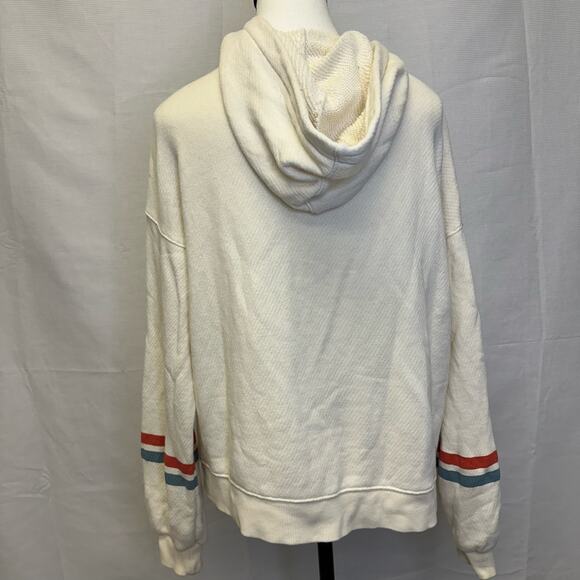 Madewell MWL Ivory Hooded Sweatshirt - Size Small - Picture 3 of 9